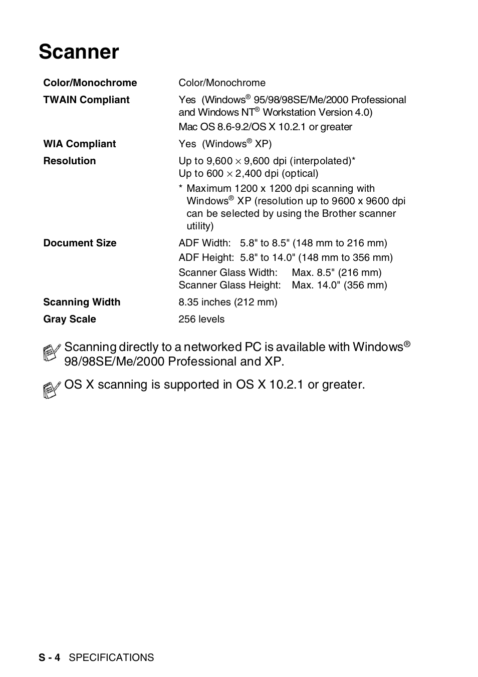 Scanner | Brother MFC-8820DN User Manual | Page 408 / 421