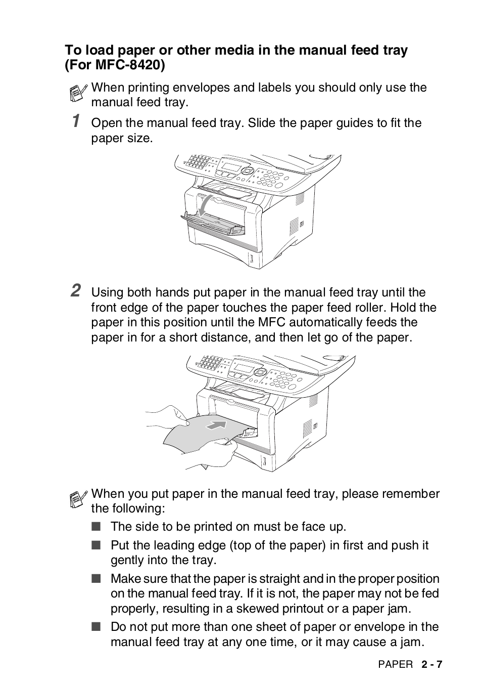 For mfc-8420) -7 | Brother MFC-8820DN User Manual | Page 55 / 421
