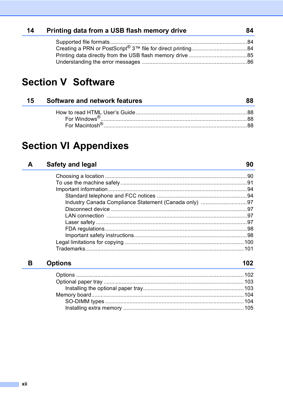 Brother MFC-9440CN User Manual | Page 14 / 247