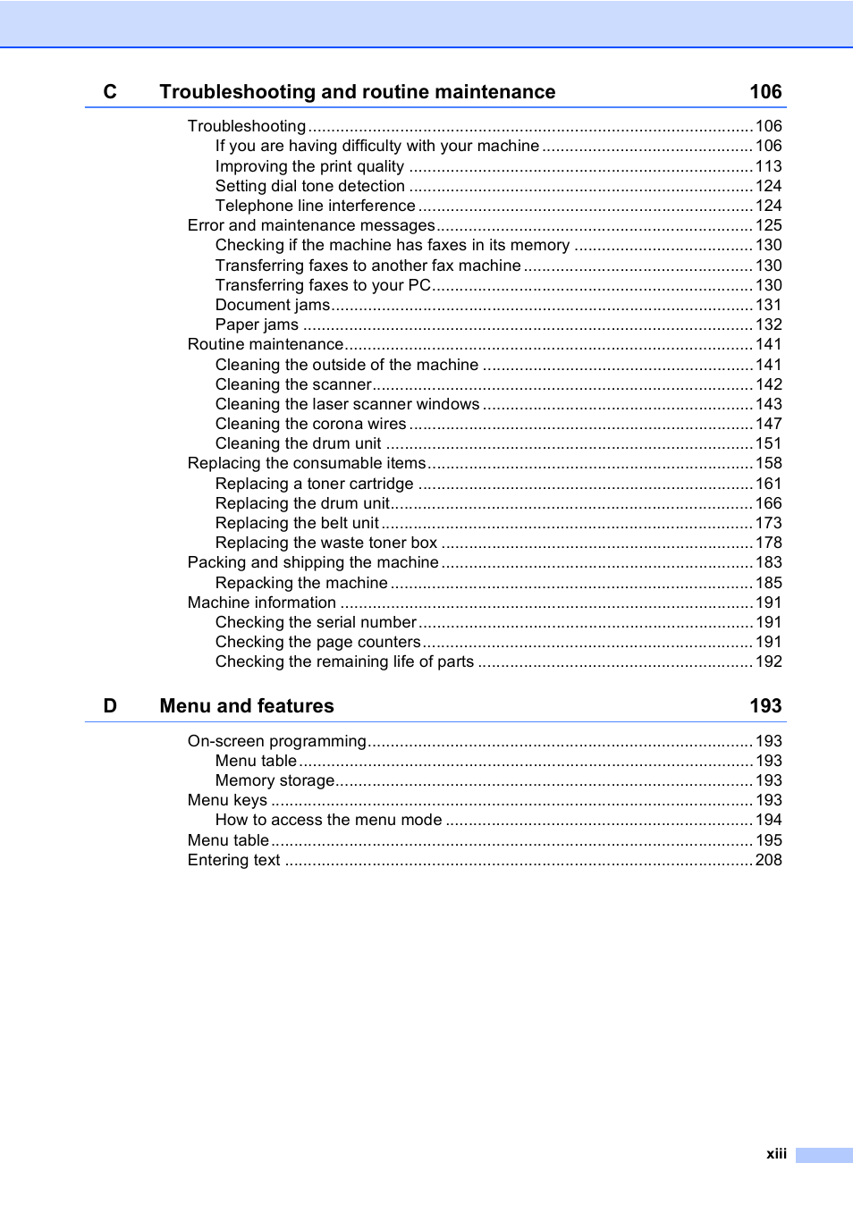 Brother MFC-9440CN User Manual | Page 15 / 247