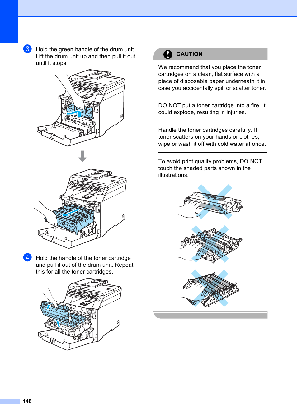 Caution | Brother MFC-9440CN User Manual | Page 164 / 247