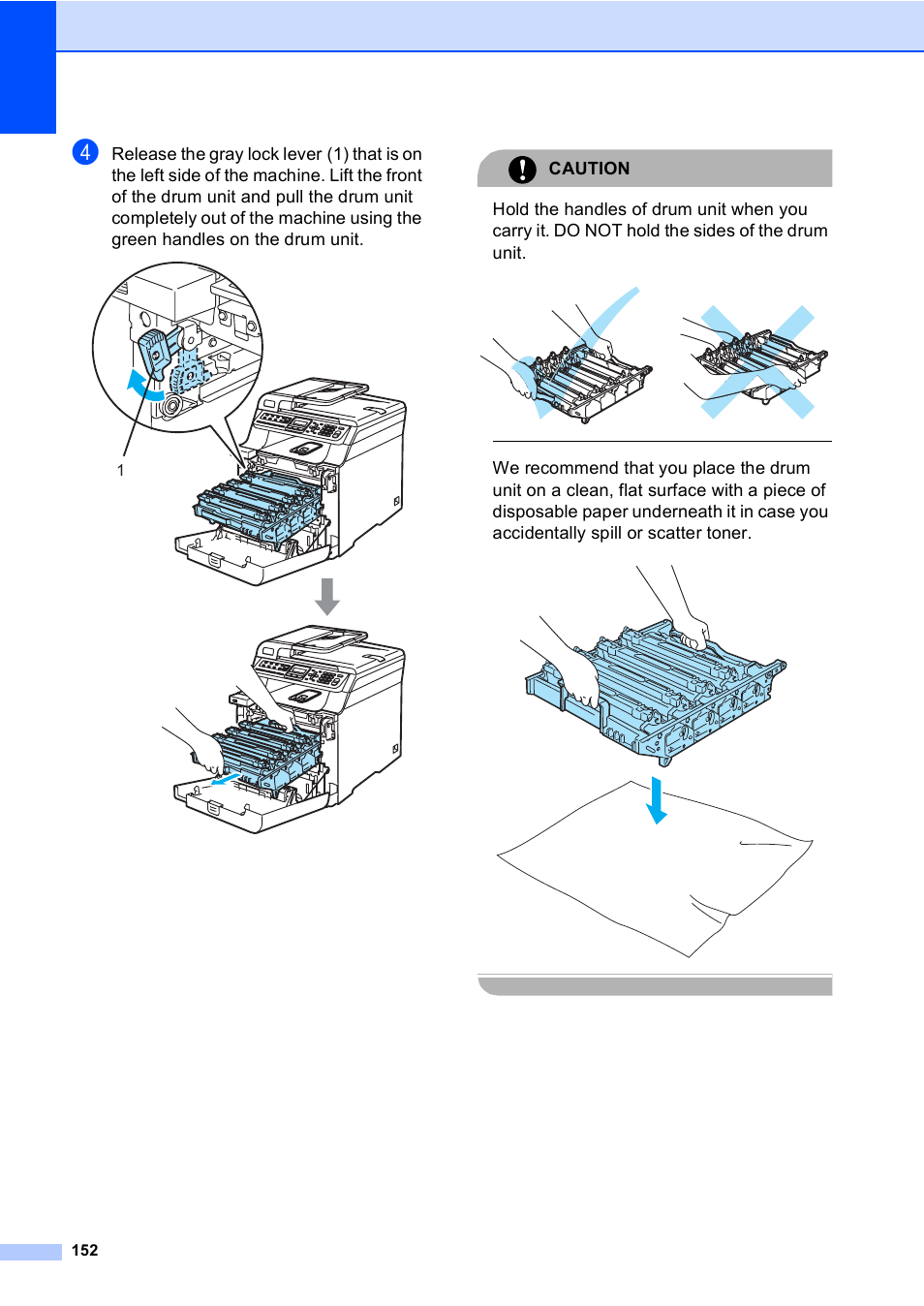 Caution | Brother MFC-9440CN User Manual | Page 168 / 247