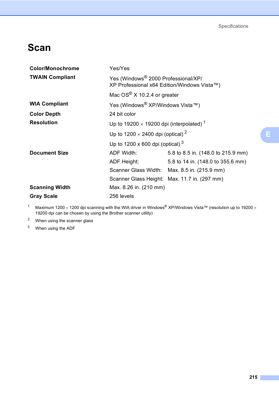 Scan | Brother MFC-9440CN User Manual | Page 231 / 247