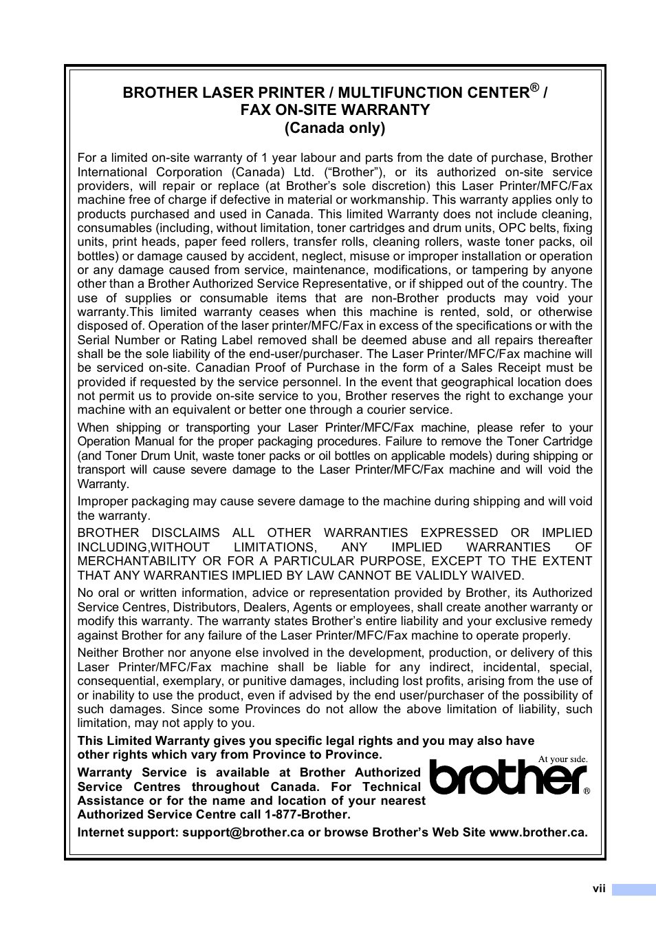 Brother MFC-9440CN User Manual | Page 9 / 247