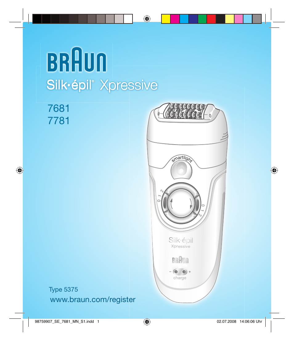 Braun 7681-5375 Silk-épil Xpressive User Manual | 106 pages