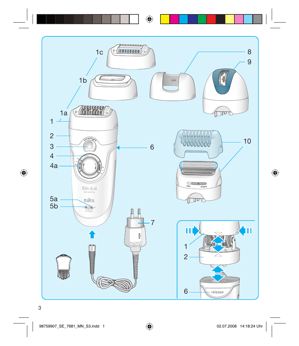 Braun 7681-5375 Silk-épil Xpressive User Manual | Page 3 / 106