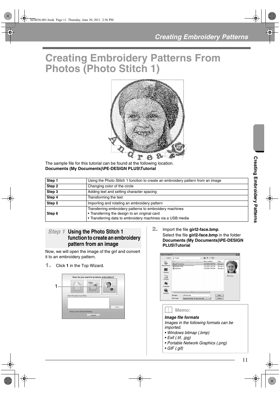 Creating embroidery patterns | Brother PE-DESIGN PLUS User Manual | Page 13 / 80