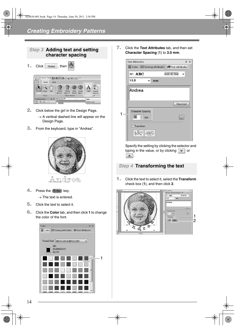Creating embroidery patterns | Brother PE-DESIGN PLUS User Manual | Page 16 / 80