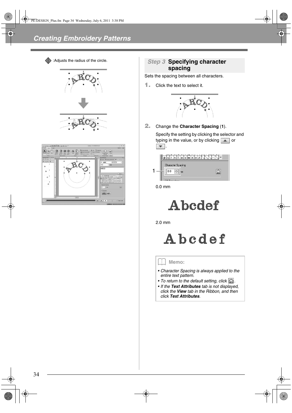 Creating embroidery patterns | Brother PE-DESIGN PLUS User Manual | Page 36 / 80