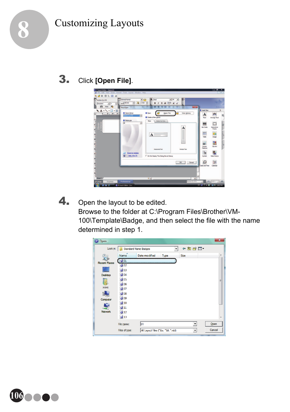 Brother QL-570VM User Manual | Page 106 / 118