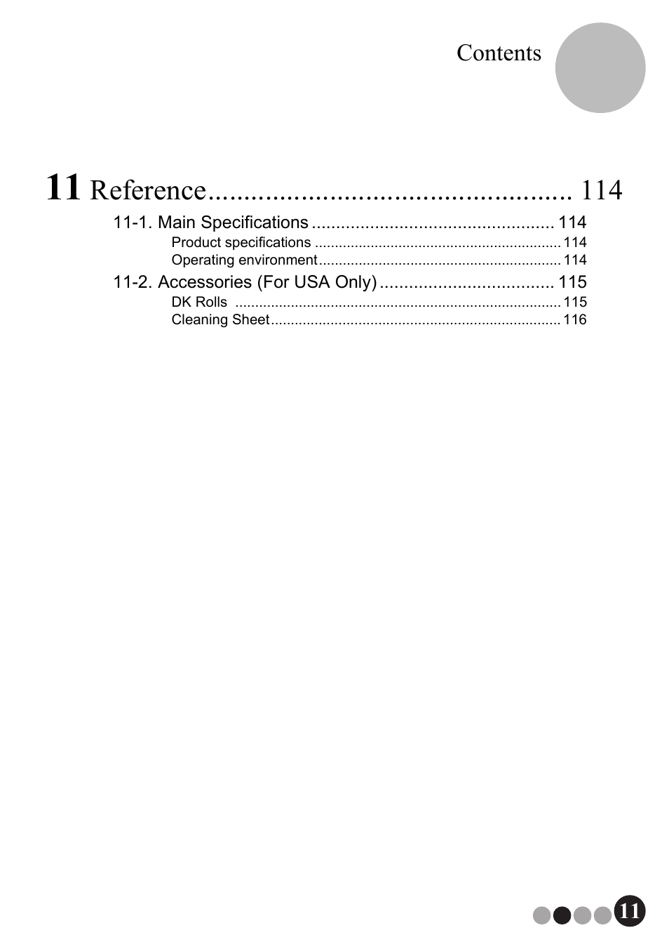 Reference | Brother QL-570VM User Manual | Page 11 / 118