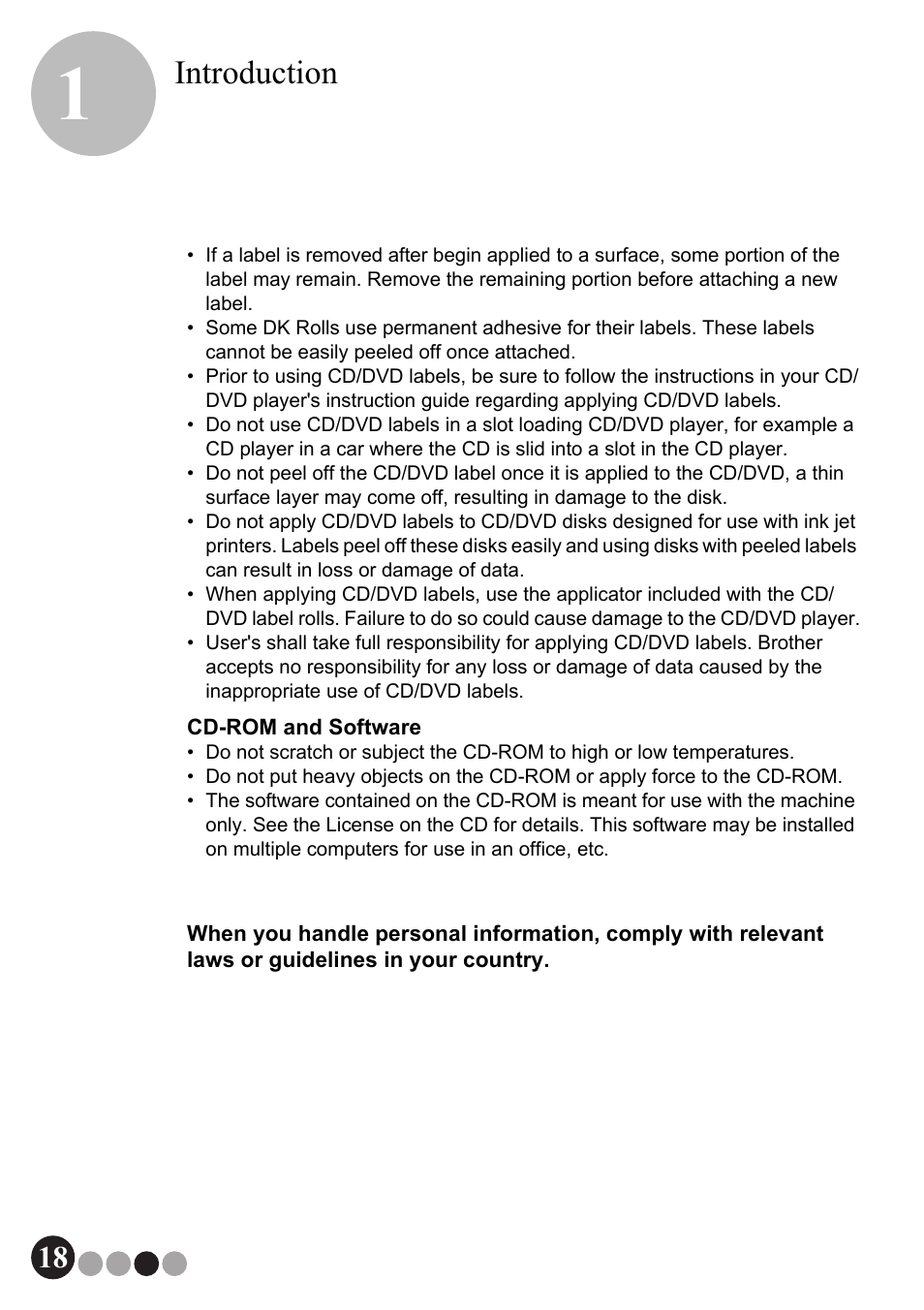 Introduction | Brother QL-570VM User Manual | Page 18 / 118