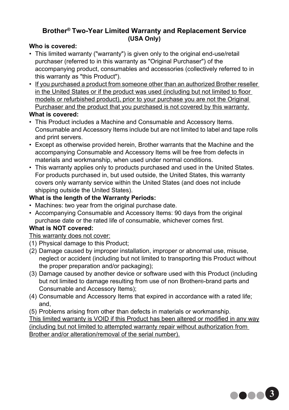 Brother QL-570VM User Manual | Page 3 / 118