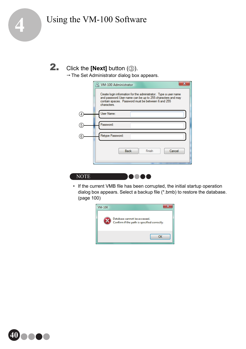 Using the vm-100 software | Brother QL-570VM User Manual | Page 40 / 118