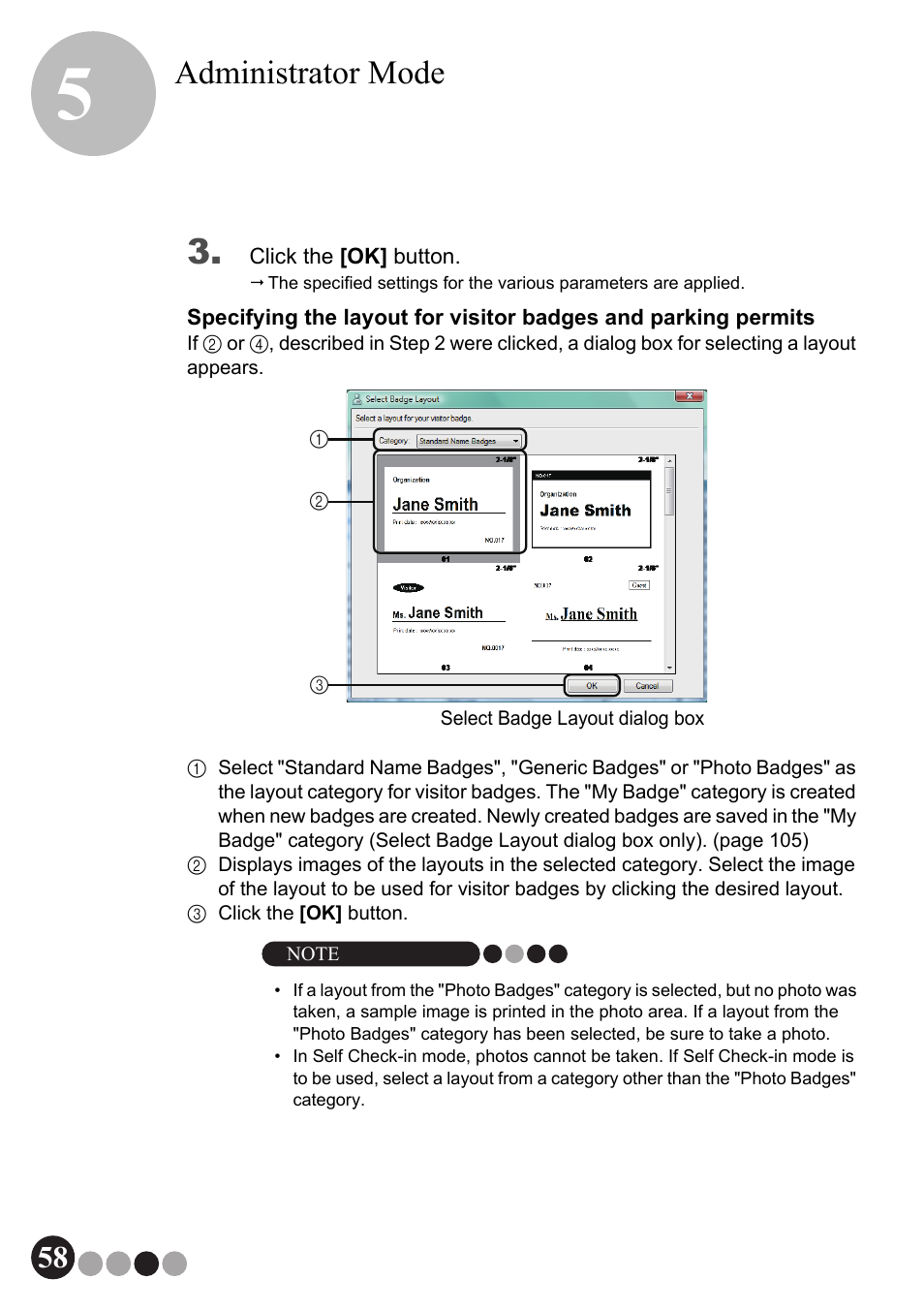 Administrator mode | Brother QL-570VM User Manual | Page 58 / 118