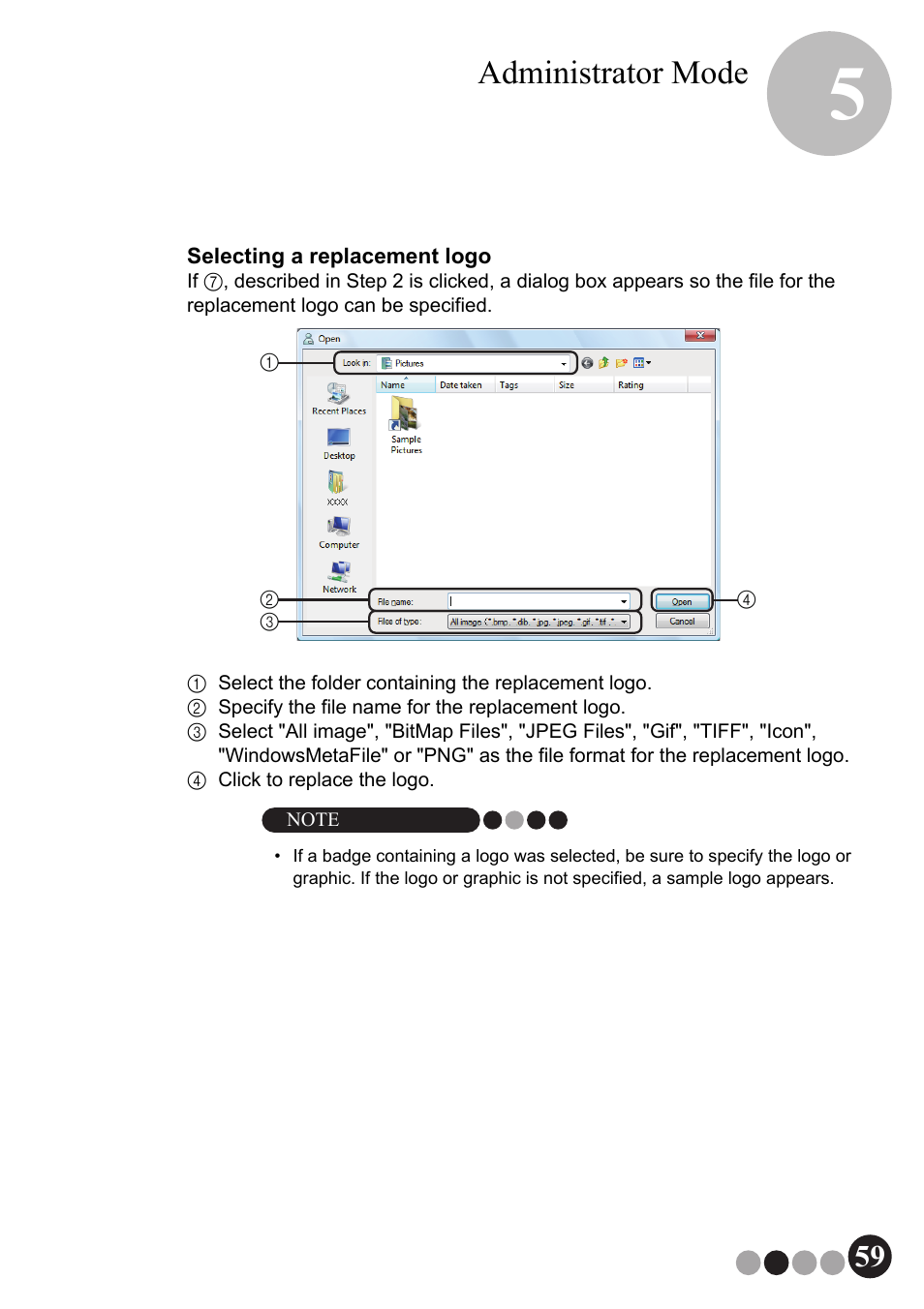 Administrator mode | Brother QL-570VM User Manual | Page 59 / 118