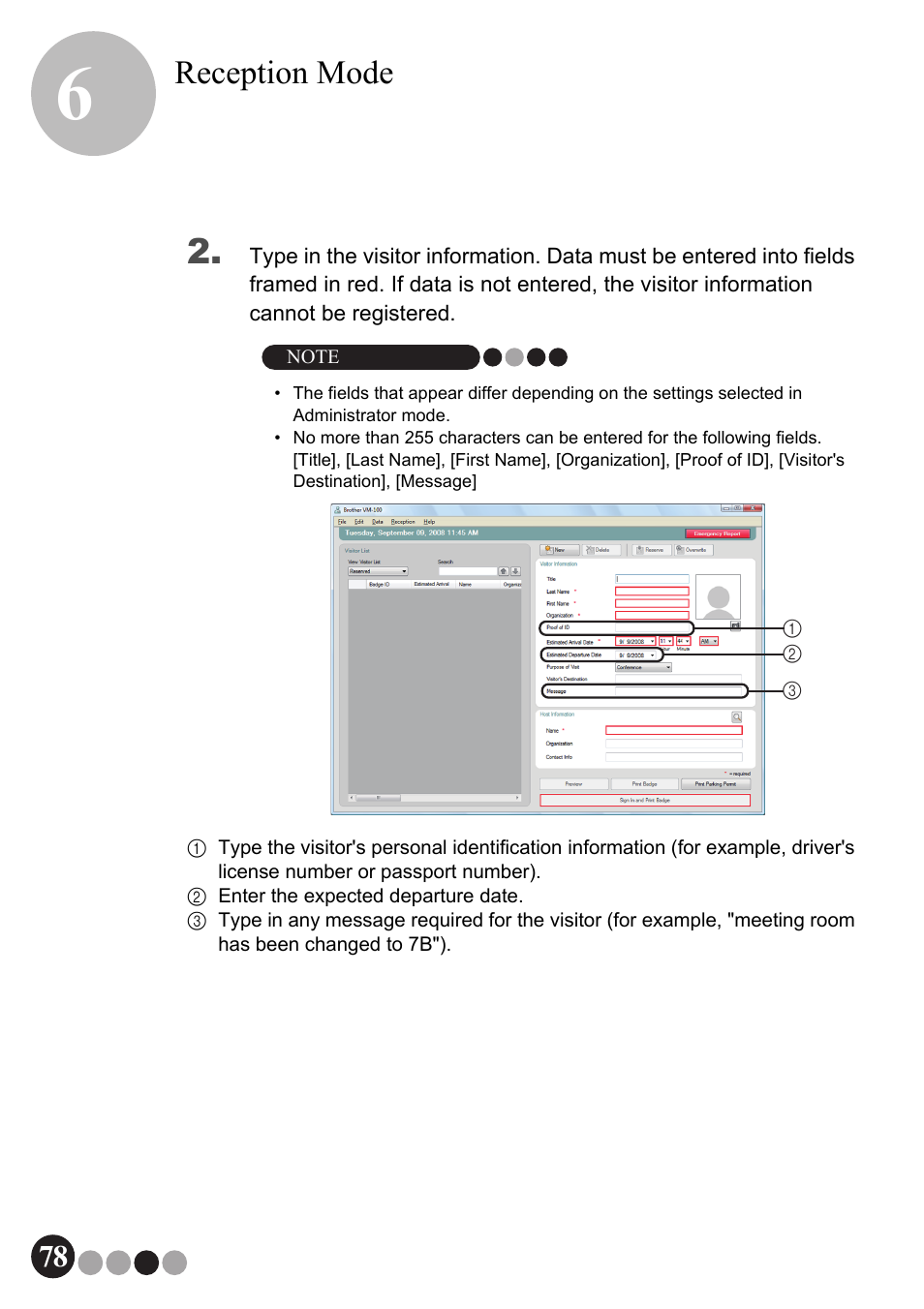 Reception mode | Brother QL-570VM User Manual | Page 78 / 118