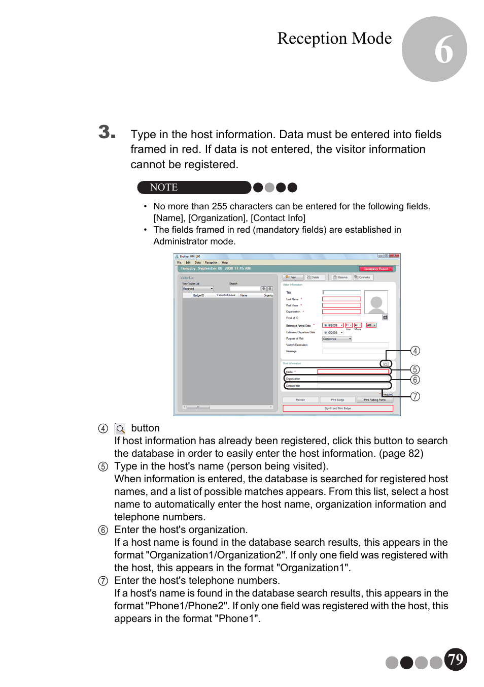 Reception mode | Brother QL-570VM User Manual | Page 79 / 118