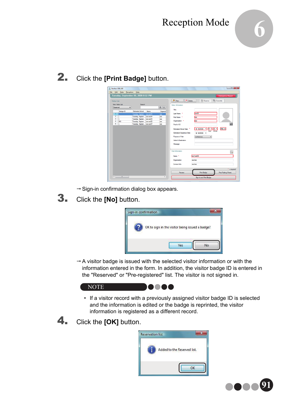 Reception mode | Brother QL-570VM User Manual | Page 91 / 118