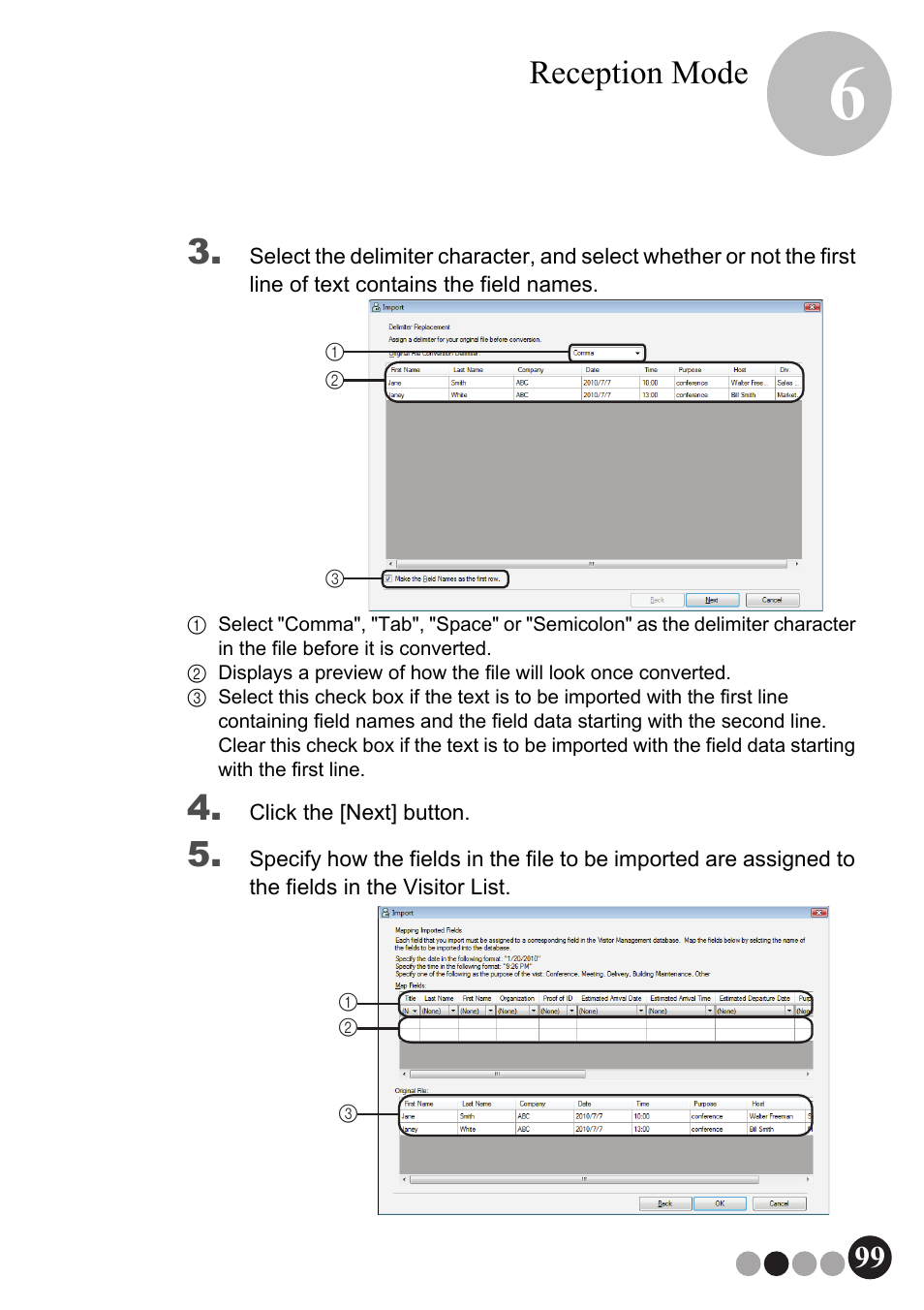 Reception mode | Brother QL-570VM User Manual | Page 99 / 118