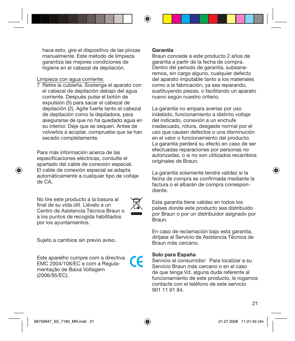 Braun 7180 Silk-épil Xpressive User Manual | Page 20 / 70
