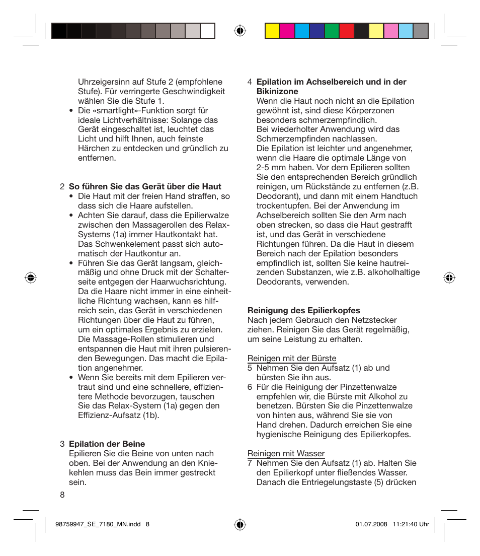 Braun 7180 Silk-épil Xpressive User Manual | Page 7 / 70