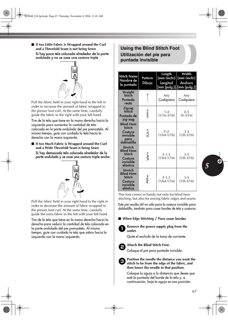 Brother XL 2600i User Manual | Page 68 / 82