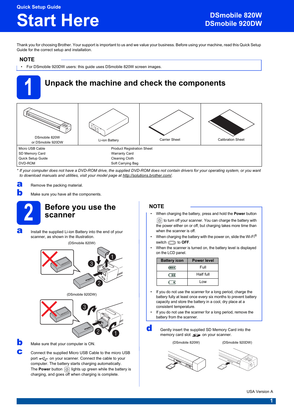 Brother DS-820W User Manual | 6 pages