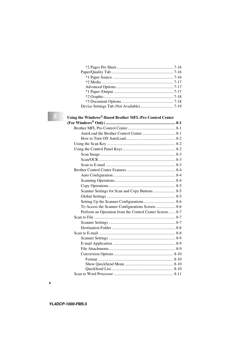 Brother DCP 1000 User Manual | Page 12 / 139
