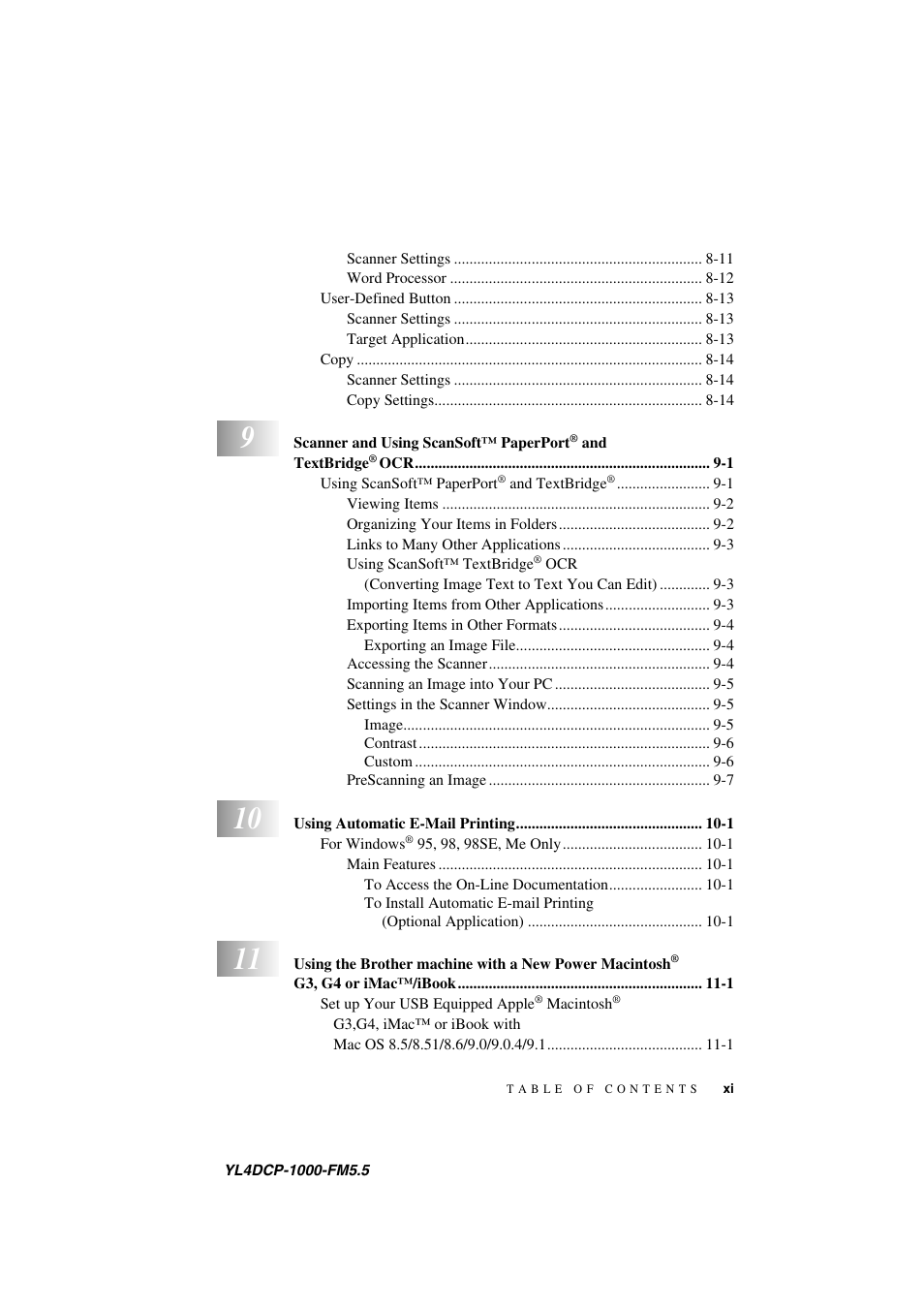 Brother DCP 1000 User Manual | Page 13 / 139
