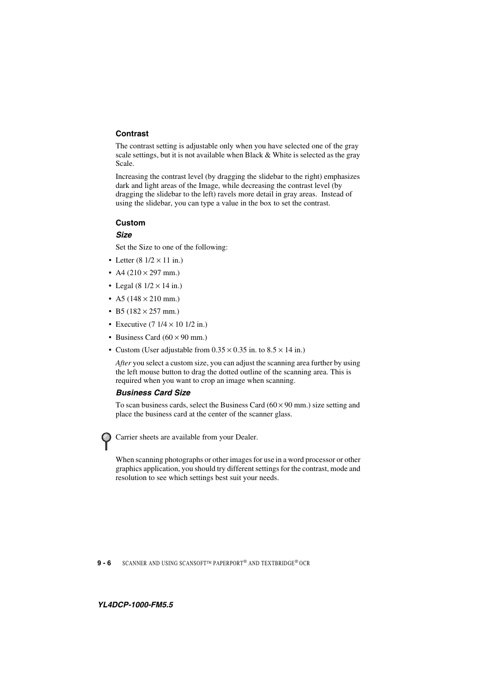 Contrast, Custom, Contrast -6 custom -6 | Brother DCP 1000 User Manual | Page 90 / 139
