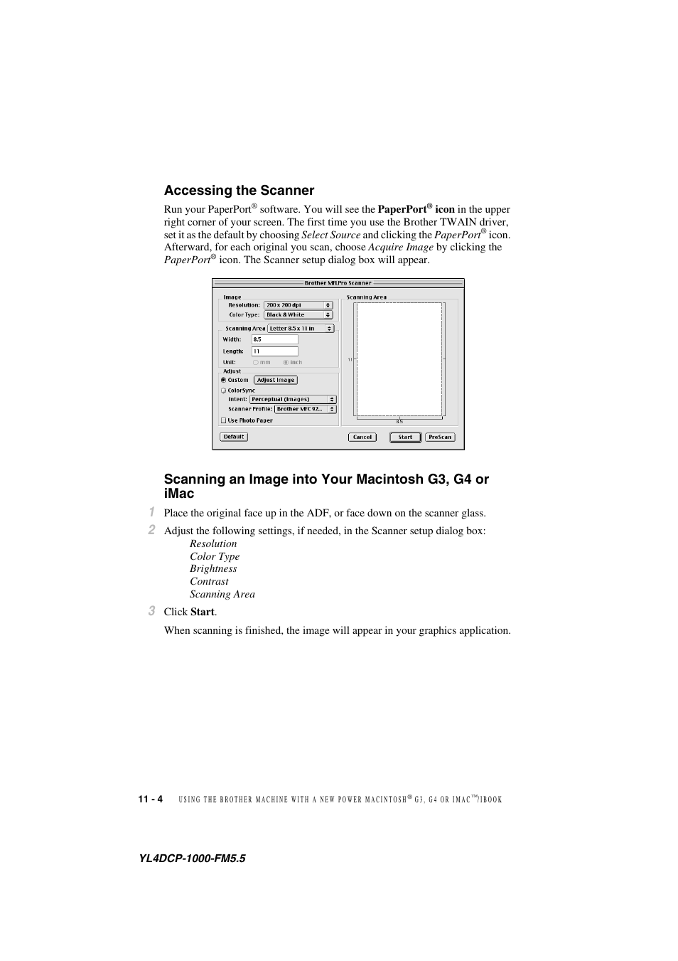 Accessing the scanner, Accessing the scanner -4 | Brother DCP 1000 User Manual | Page 96 / 139