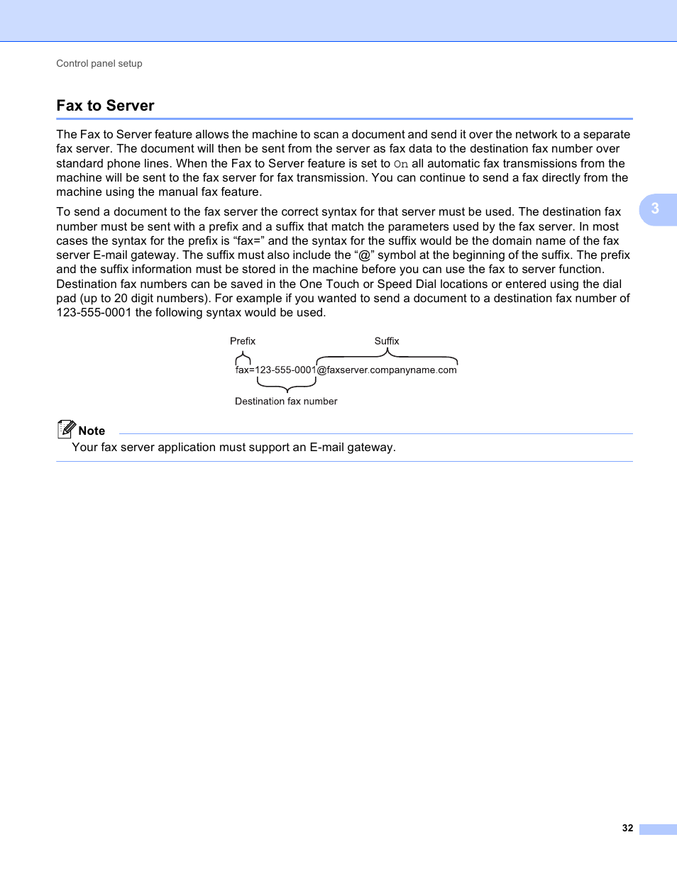 Fax to server, 3fax to server | Brother MFC-9460CDN User Manual | Page 35 / 43
