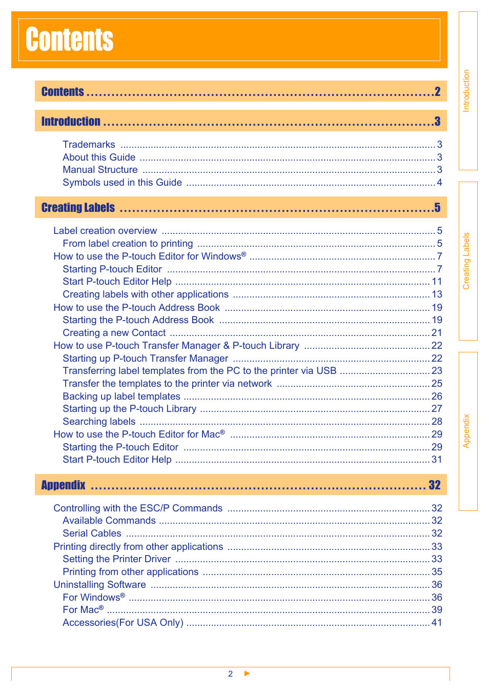 Brother QL-1060N User Manual | Page 2 / 41