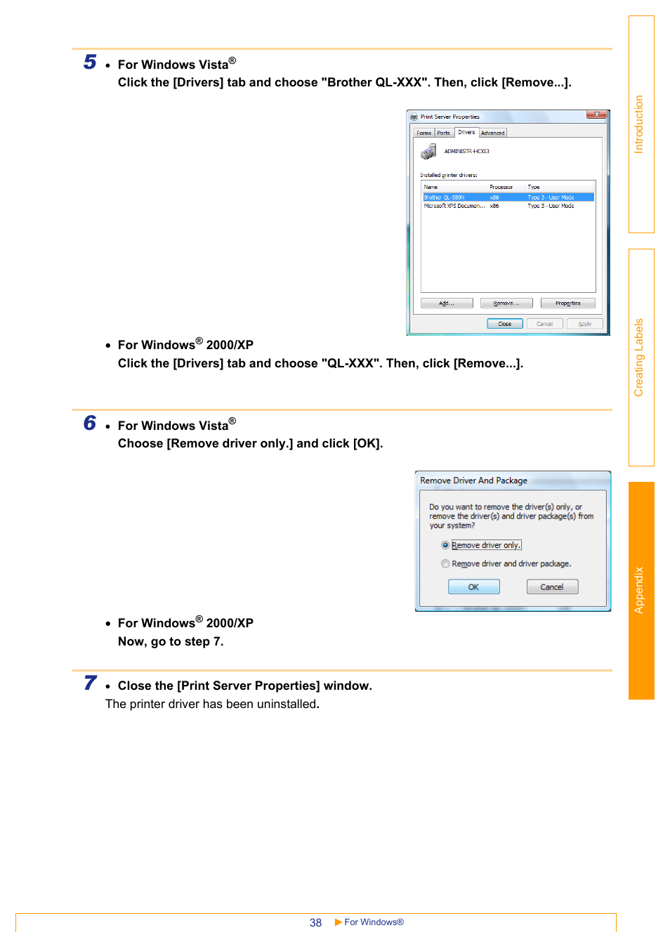 Brother QL-1060N User Manual | Page 38 / 41