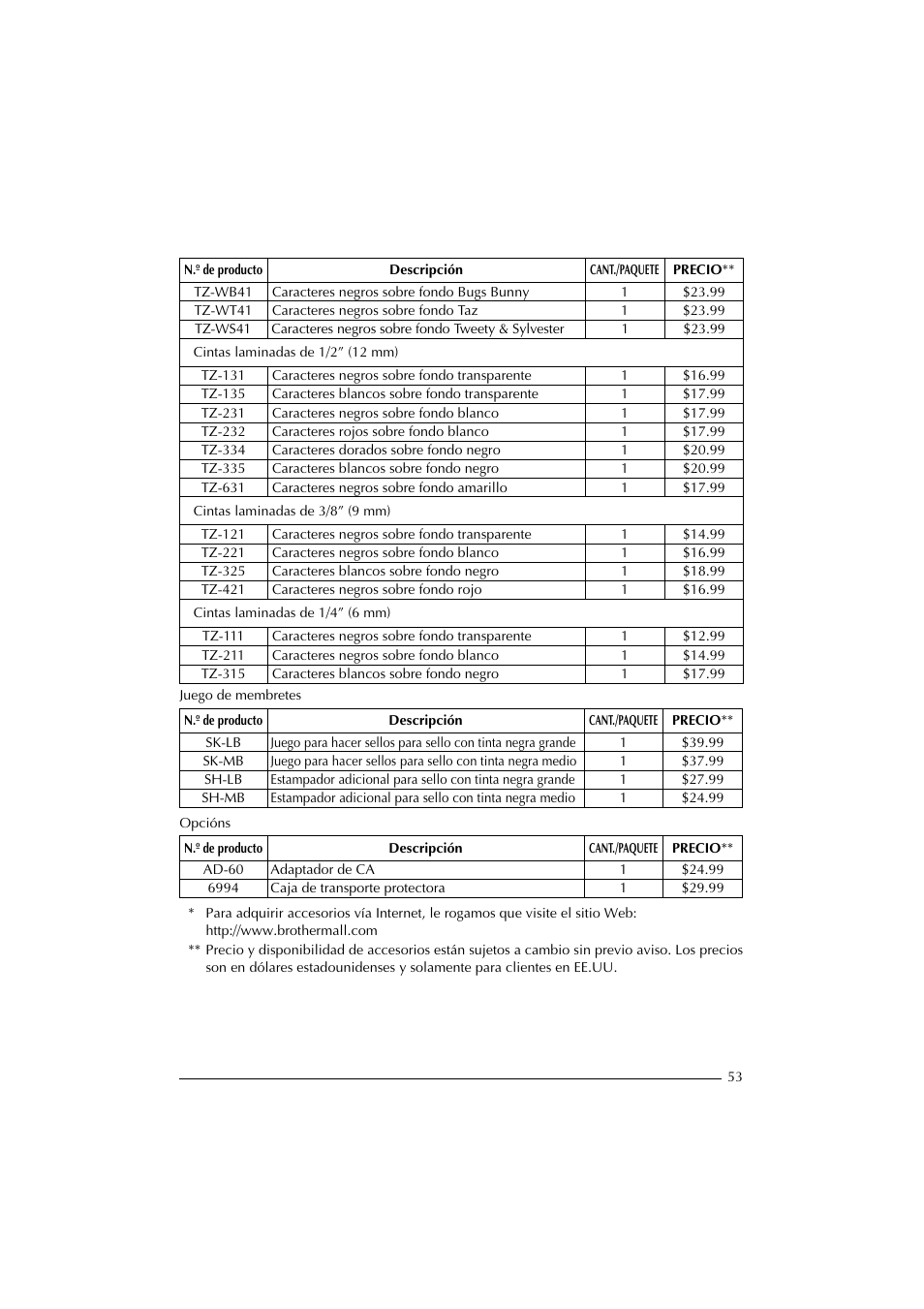 Brother PT-2300 User Manual | Page 138 / 143