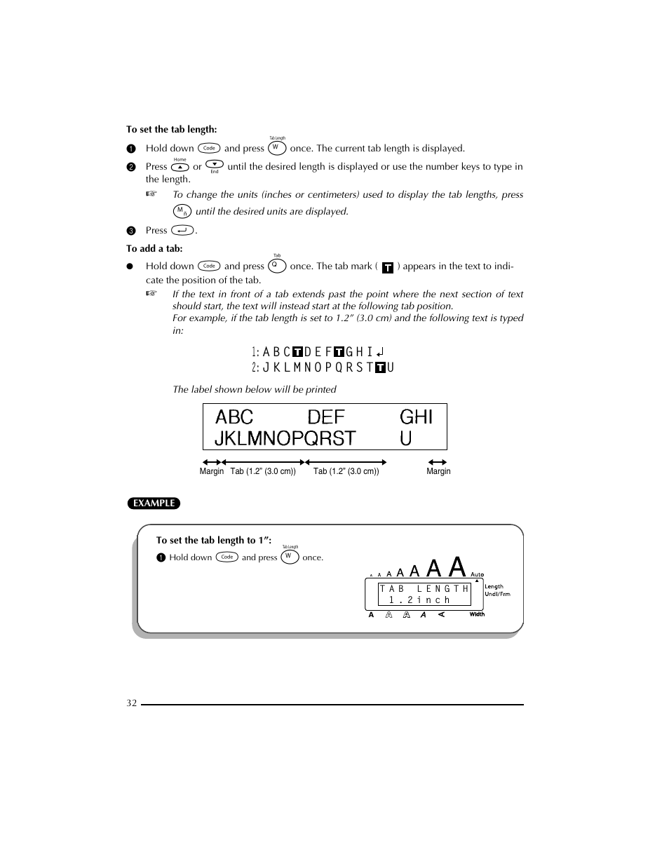 3 press r, 1 hold down c and press w once | Brother PT-2300 User Manual | Page 36 / 143