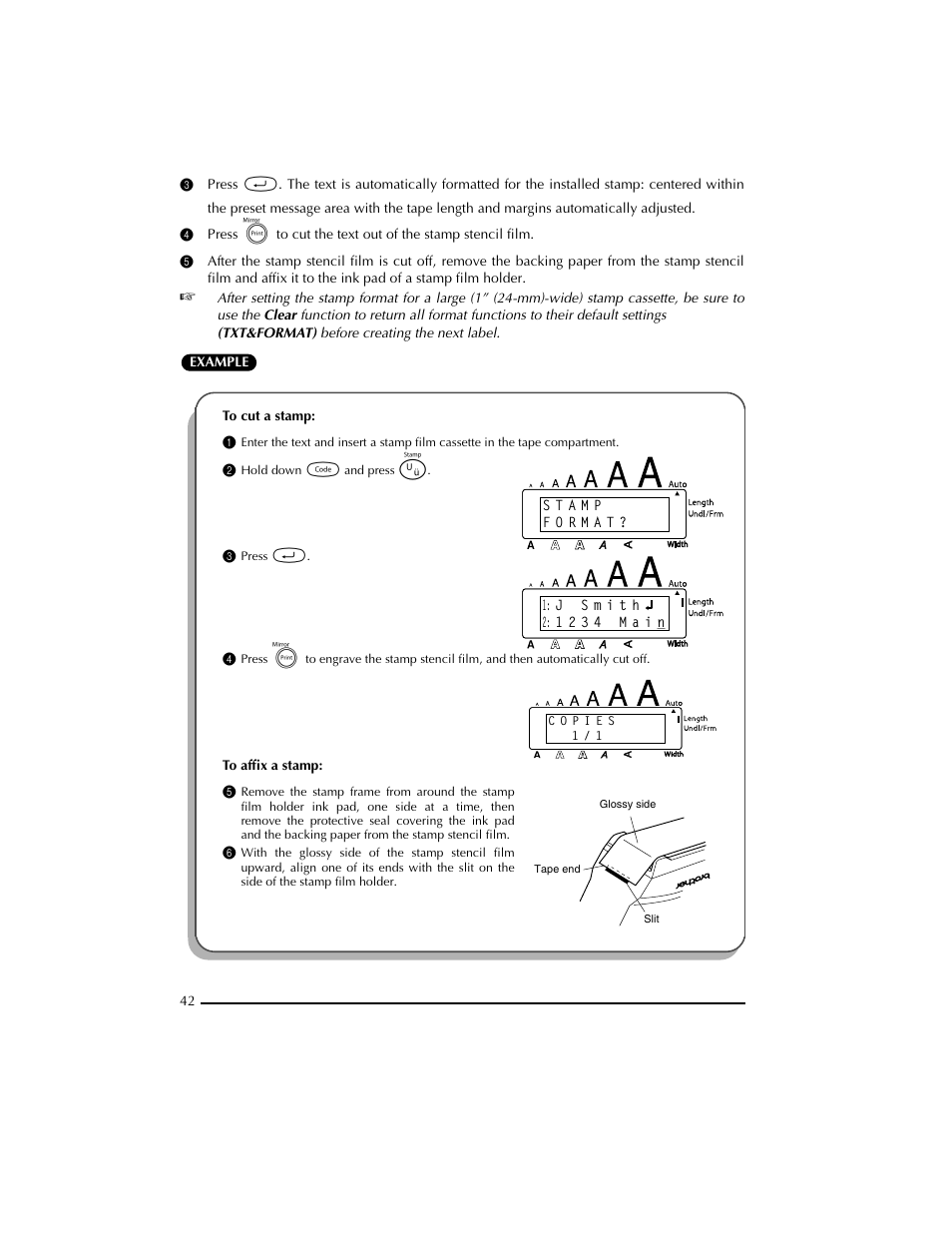 2 hold down c and press u, 3 press r | Brother PT-2300 User Manual | Page 46 / 143