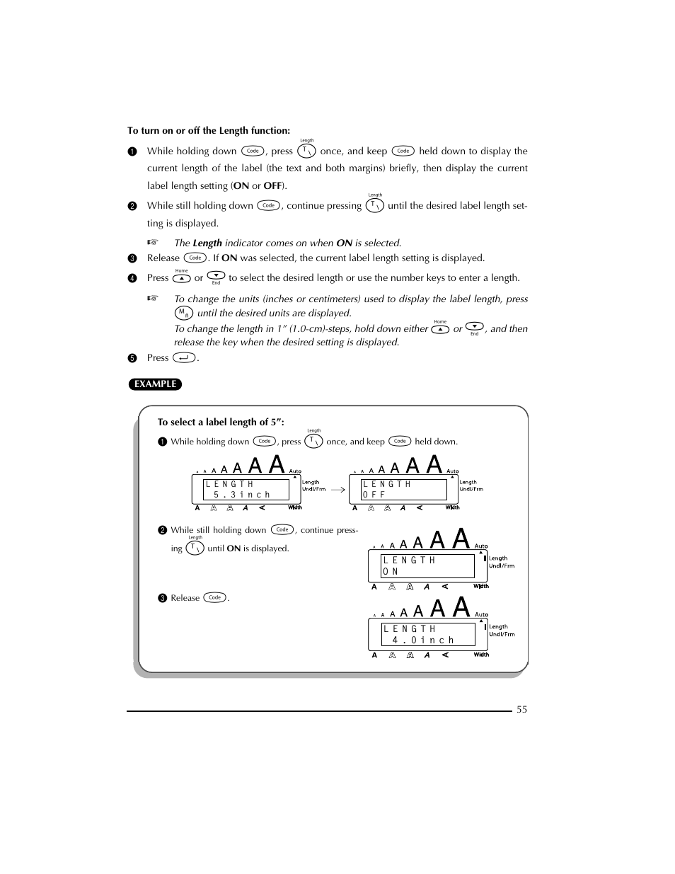 5 press r, 3 release c | Brother PT-2300 User Manual | Page 59 / 143