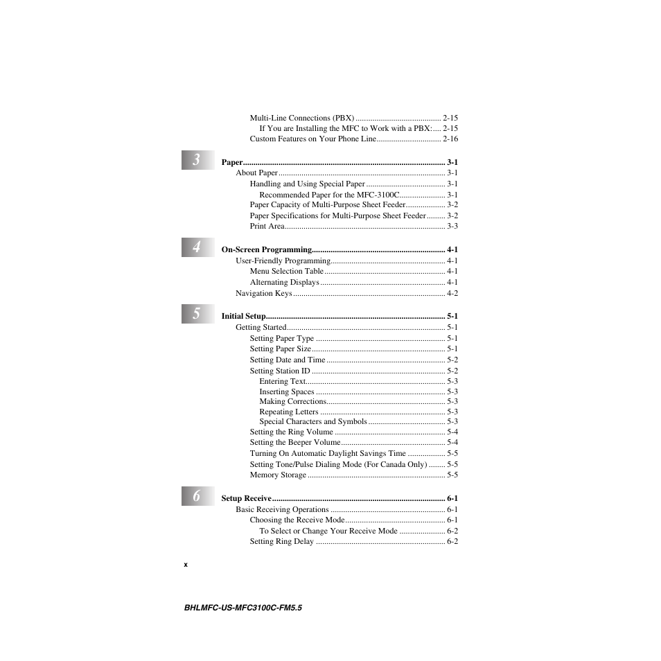 Brother MFC-3100C User Manual | Page 12 / 210