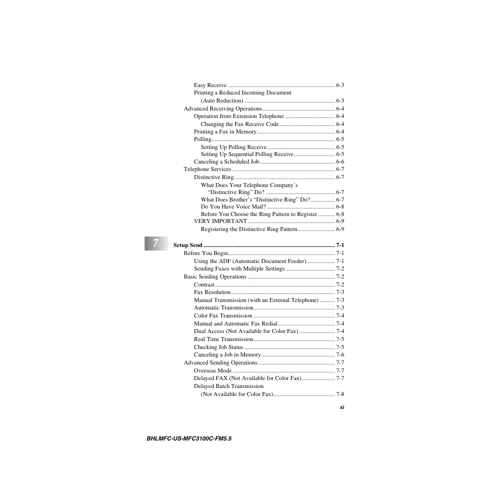 Brother MFC-3100C User Manual | Page 13 / 210