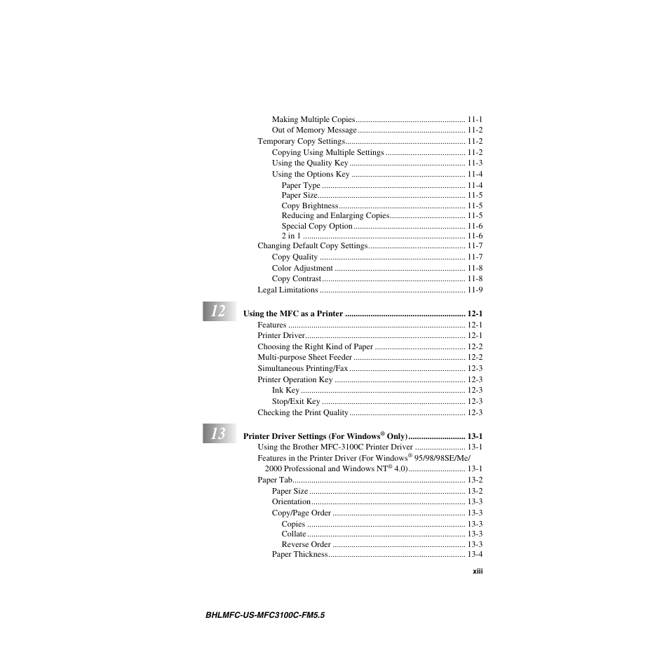Brother MFC-3100C User Manual | Page 15 / 210
