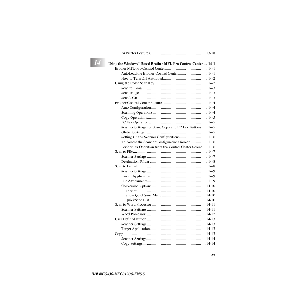 Brother MFC-3100C User Manual | Page 17 / 210