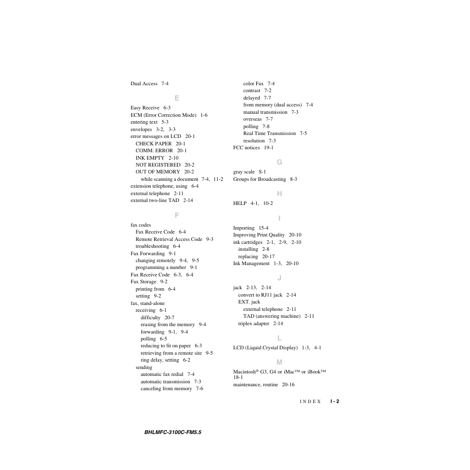 Brother MFC-3100C User Manual | Page 203 / 210