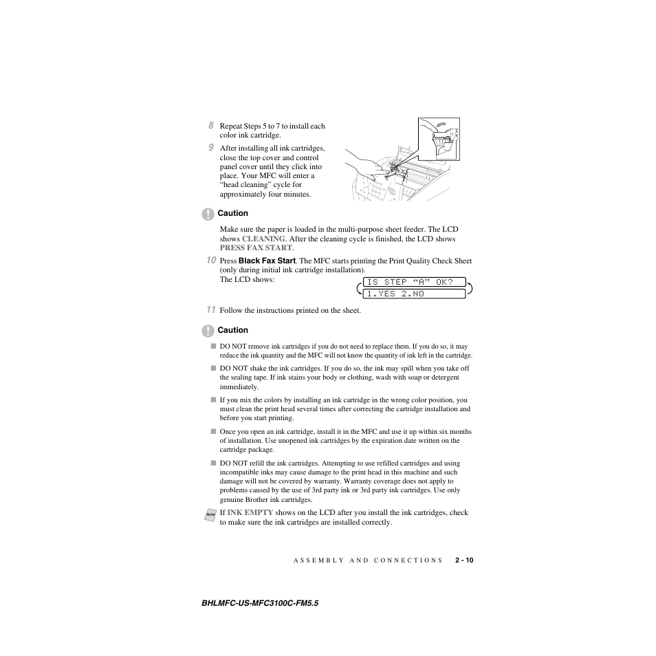 Brother MFC-3100C User Manual | Page 37 / 210