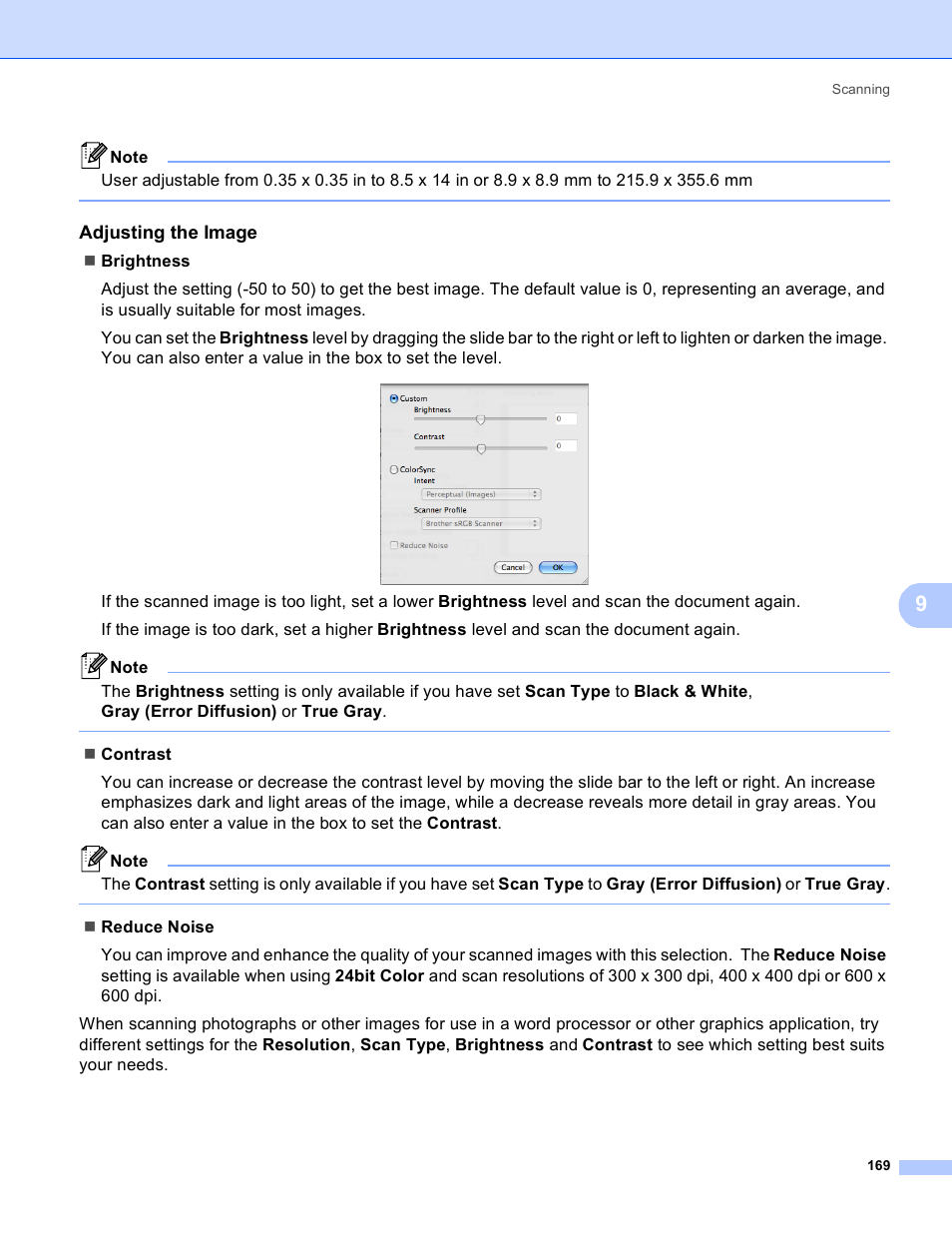 Adjusting the image | Brother MFC 8480DN User Manual | Page 177 / 229