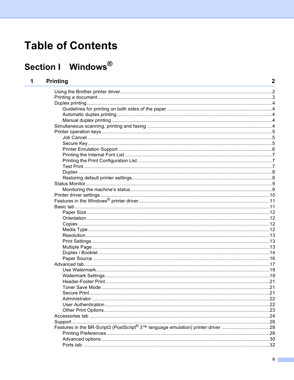 Brother MFC 8480DN User Manual | Page 3 / 229