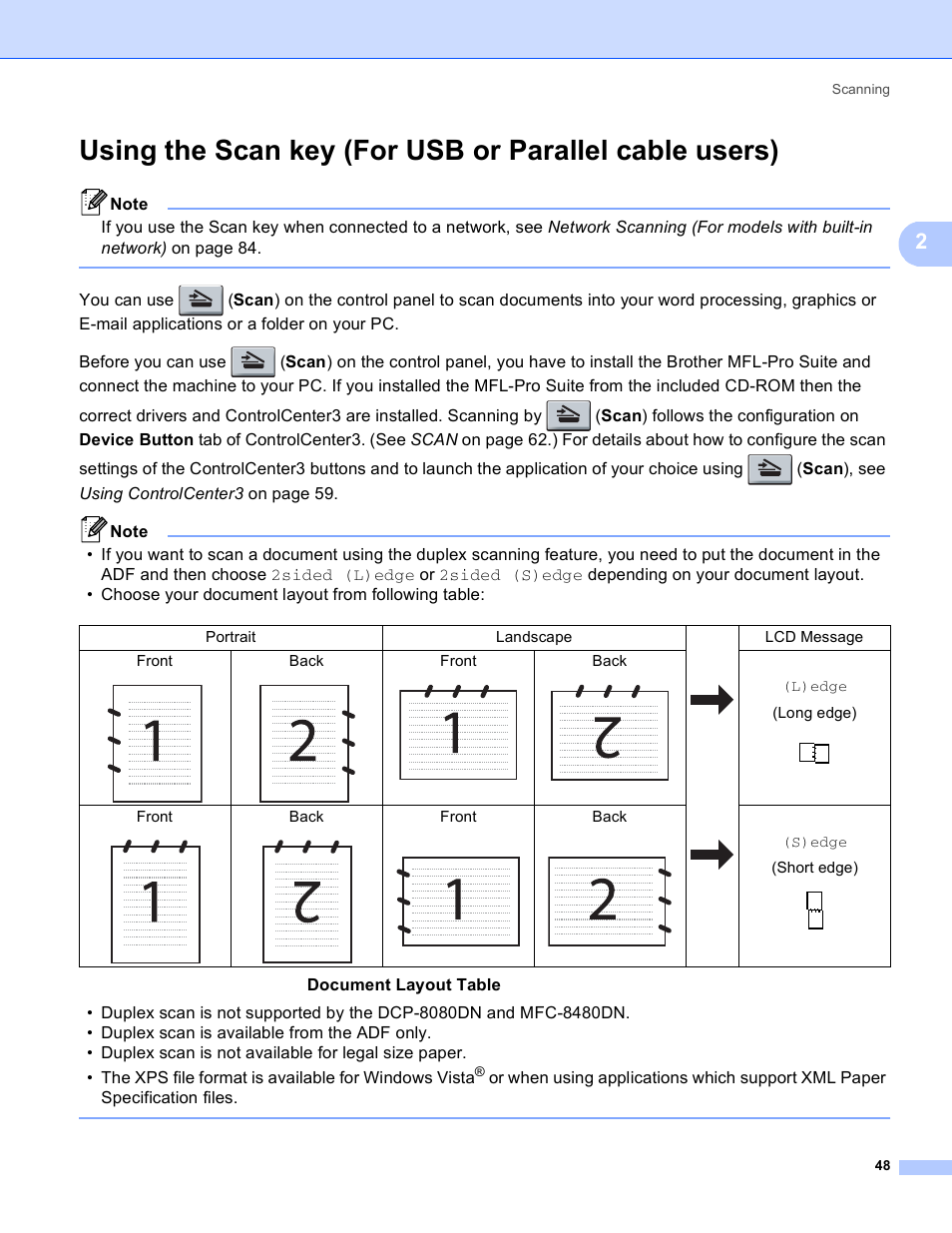 Brother MFC 8480DN User Manual | Page 56 / 229