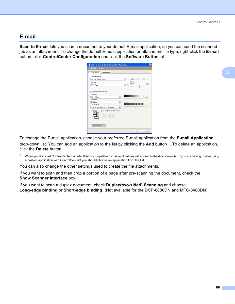 E-mail, 3e-mail | Brother MFC 8480DN User Manual | Page 74 / 229