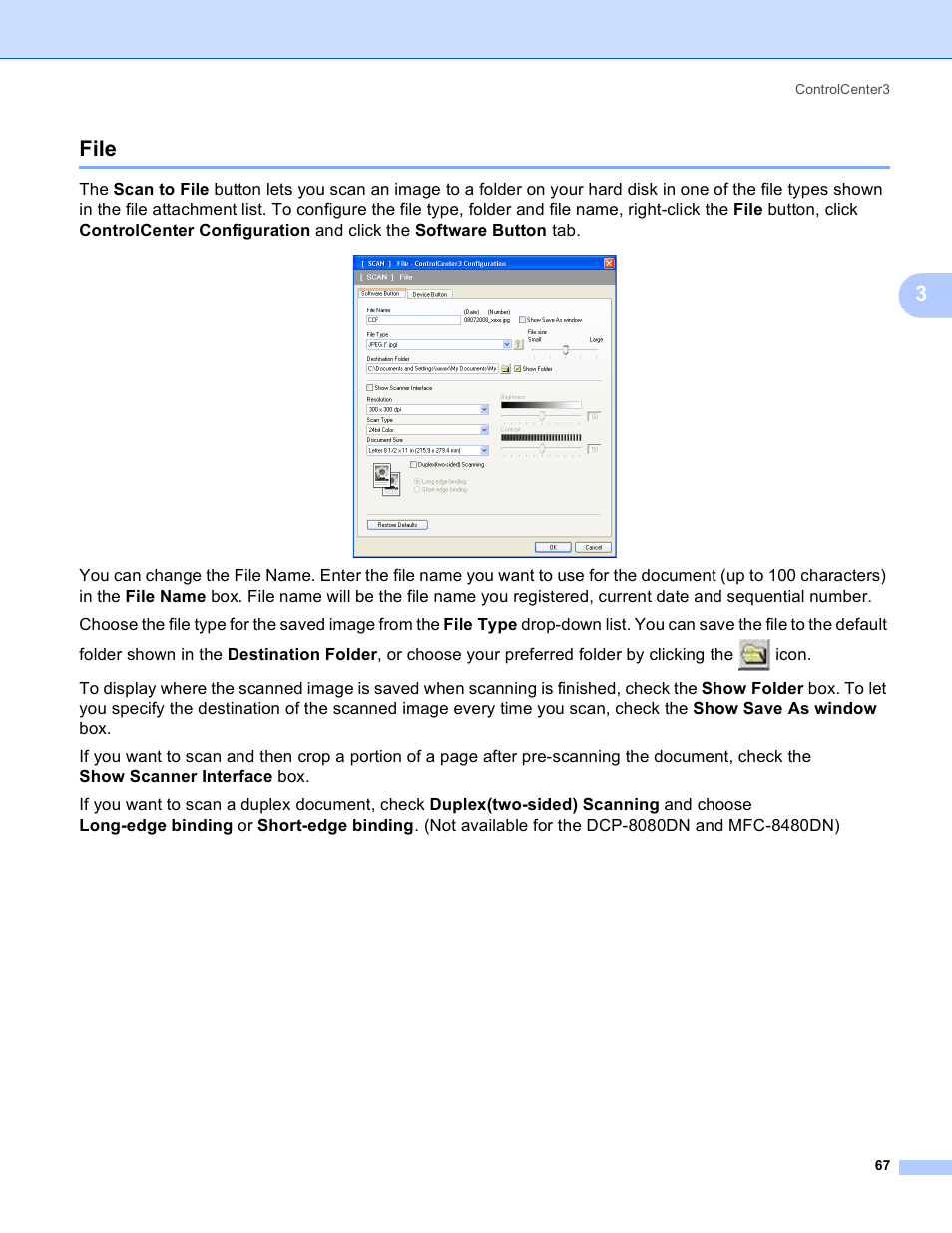 File, 3file | Brother MFC 8480DN User Manual | Page 75 / 229